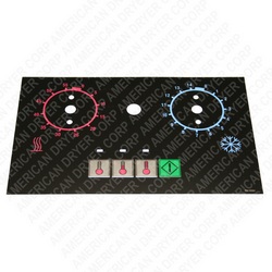 Genuine American Dryer Part #112563 DUAL TIMER PANEL OVERLAY